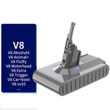 6800mAh Sony Cell Battery for Dyson V8 SV10 Vacuum Cleaner - Front View
