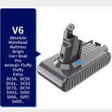 9500mAh Battery for Dyson V6 SV03 SV04 DC58 DC61 DC62 - Front View