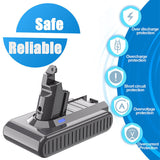 9500mAh Battery for Dyson V6 SV03 SV04 DC58 DC61 DC62 - 45-Degree Angle