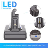 9500mAh Battery for Dyson V6 SV03 SV04 DC58 DC61 DC62 - Low Angle