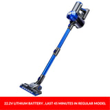 Enigma V8 22.2v Cordless Stick Vacuum Cleaner Blue + Toolkit - Top-Down View