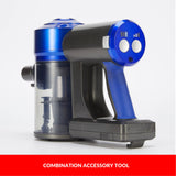 Enigma V8 22.2v Cordless Stick Vacuum Cleaner Blue + Toolkit - Close-Up Angle