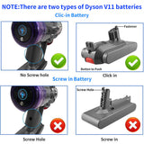 Battery for Dyson V11 Vacuum 25.2V 6.0A Replacement - Top-Down View