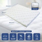 King Single Bamboo Memory Foam Mattress Topper 7-Zone 8cm