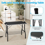 Adjustable Pet Grooming Table for Australian Cattle Dog, Foldable - Side View