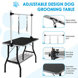 Adjustable Pet Grooming Table for Australian Cattle Dog, Foldable - Top-Down View