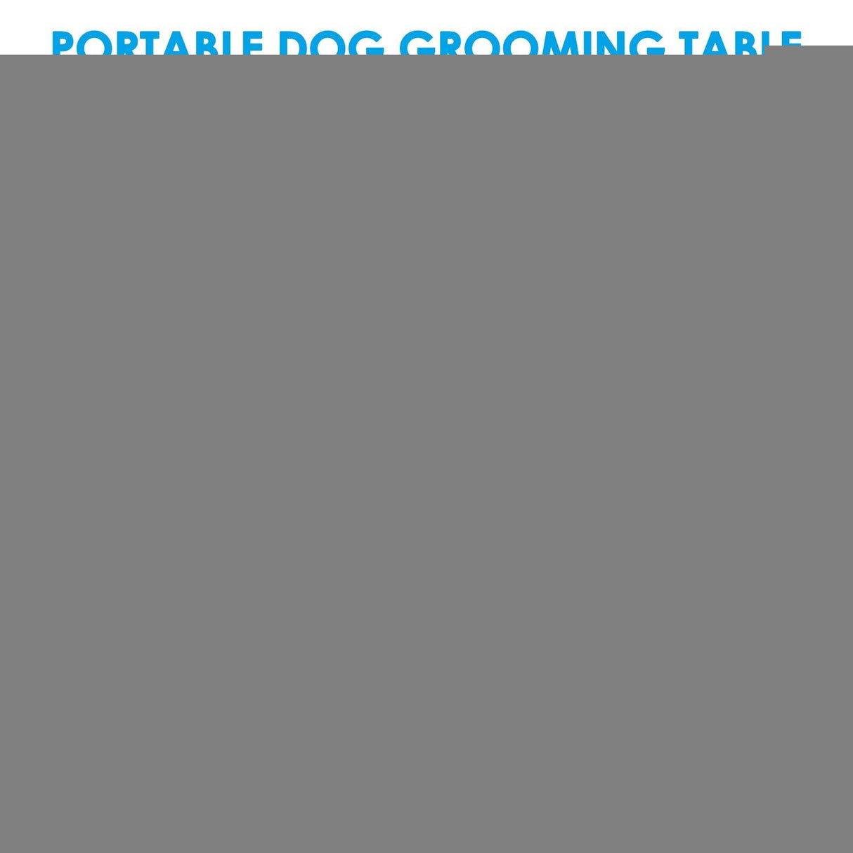 Adjustable Pet Grooming Table for Australian Cattle Dog, Foldable