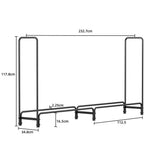 Metal Firewood Rack Log Storage Holder Heavy Duty - Close-Up Angle