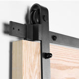 Sliding Barn Door Hardware Kit Heavy Duty Rust Resistant Single Door 3M - 45-Degree Angle