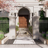 Expandable Aluminum Garden Fence Gate Rectangular - Front View