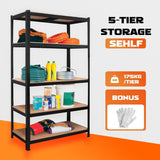 Heavy Duty Warehouse Shelving 75x30x152cm Steel Storage Rack - Front View