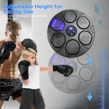 Bluetooth Smart Punching Bag Wall Pad 9 Speeds w/ Gloves - Front View