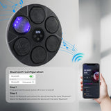 Bluetooth Smart Punching Bag Wall Pad 9 Speeds w/ Gloves - 45-Degree Angle