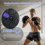 Bluetooth Smart Punching Bag Wall Pad 9 Speeds w/ Gloves - Rear View