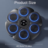 Wall Mount Boxing Machine Bluetooth Black Punch Pad + Gloves - Close-Up Angle