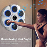 Bluetooth Boxing Machine Wall Mount White, Gloves Included, - Front View