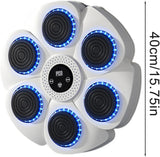 Bluetooth Boxing Machine Wall Mount White, Gloves Included, - Top-Down View