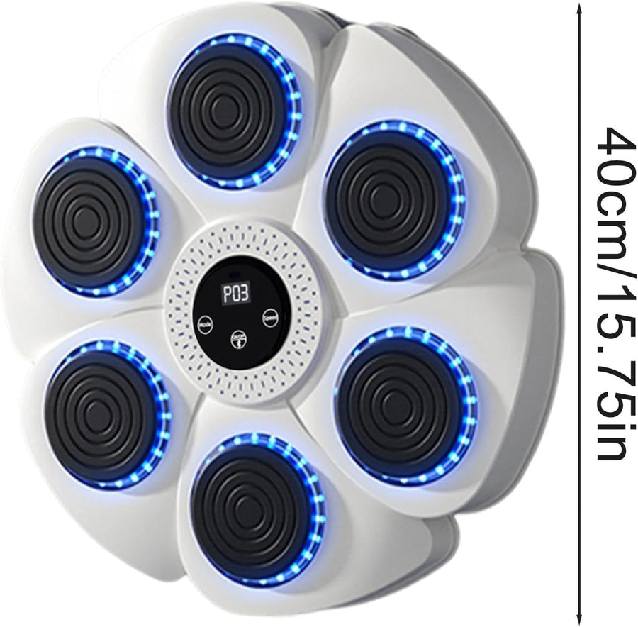Bluetooth Boxing Machine Wall Mount White, Gloves Included,