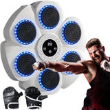 Bluetooth Boxing Machine Wall Mount White, Gloves Included, - 45-Degree Angle