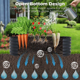 Oval Raised Garden Bed Galvanised Steel 240x80x42cm Planter - Top-Down View
