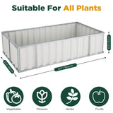 Galvanised Steel Raised Garden Rectangle Bed 160x80x42cm No-Screw Oval - Close-Up Angle
