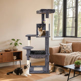 Cat Tower Tree Condo Scratching Post Dark Grey 142cm - Extra Image