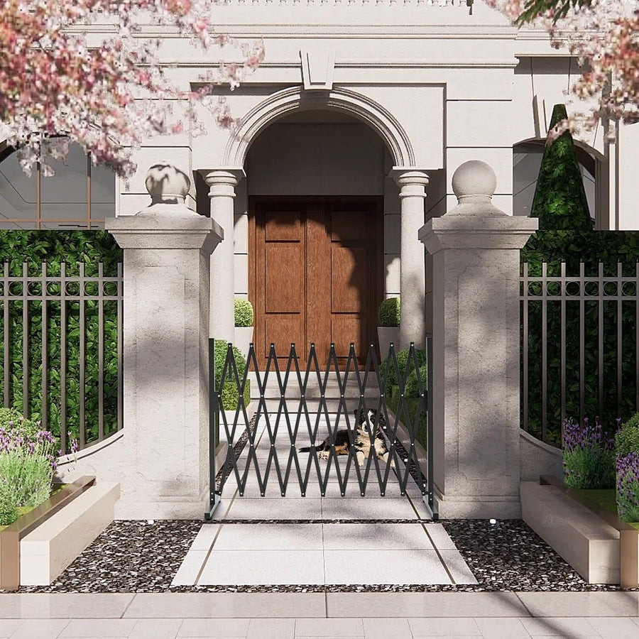 Retractable Aluminium Garden Gate Pet Fence Durable Indoor Outdoor