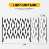 Retractable Aluminium Garden Gate Pet Fence Durable Indoor Outdoor - Top-Down View