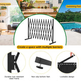 Retractable Aluminium Garden Gate Pet Fence Durable Indoor Outdoor - 45-Degree Angle