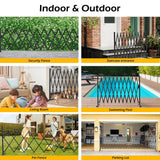 Retractable Aluminium Garden Gate Pet Fence Durable Indoor Outdoor - Rear View
