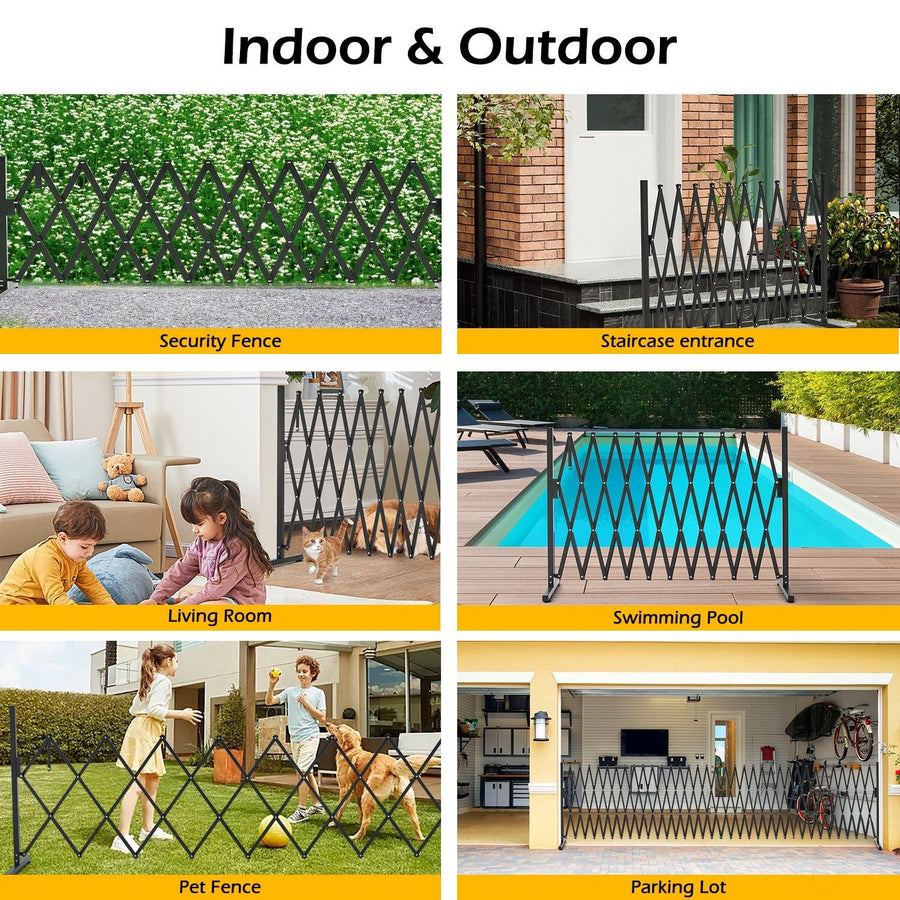 Retractable Aluminium Garden Gate Pet Fence Durable Indoor Outdoor