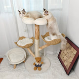 Cat Tree Tower Condo Scratcher Bed Sisal Plush Toy Ball - Front View