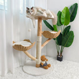 Cat Tree Tower Condo Scratcher Bed Sisal Plush Toy Ball - Side View