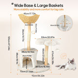 Cat Tree Condo Activity Center Sisal Scratcher Tower - Side View