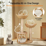 Cat Tree Tower Large Scratching Post Condo Basket Activity Center