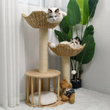 Cat Tree Tower Large Scratching Post Condo Basket Activity Center - Extra Image