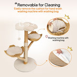 3 Tier Cat Tree Activity Centre Scratcher Post Climber - Top-Down View