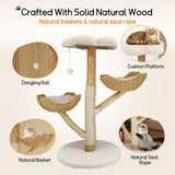 3 Tier Cat Tree Activity Centre Scratcher Post Climber - 45-Degree Angle