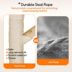 Cat Tree Scratcher Plush Sisal Willow Wood w Basket Cushion