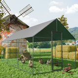 XXL Chicken Coop Hen House Cage 276x602x300cm - Side View