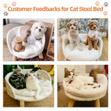 Luxury Round Pet Sofa Bed 60cm Soft Cushion Anti-skid - 45-Degree Angle
