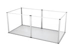 Clear Acrylic Dog Playpen 124x63x40CM, 6 Panels Cage
