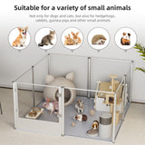 Large Acrylic Dog Playpen 120x120x61CM 8 Panels Cage - Side View