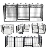 8 Panel Pet Playpen Gate Extension w/ Lockable Door - Extra Image