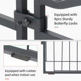 16 Panel Pet Playpen Gate Extension w/ Lockable Door Large Dog Cage