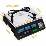 40KG Digital Kitchen Scale Metal Electronic Postal Platform - Close-Up Angle