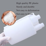 10-Pack 250ml Plastic Twin Chamber Bottles, Tamper Evident Cap - Side View