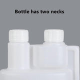 10-Pack 250ml Plastic Twin Chamber Bottles, Tamper Evident Cap - Top-Down View