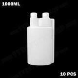 1000ml Plastic Twin Chamber Bottle 10Pcs Tamper Evident Cap - Front View