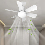 16.5 Ceiling Fan with LED Light 3-Speed Remote Control - Top-Down View